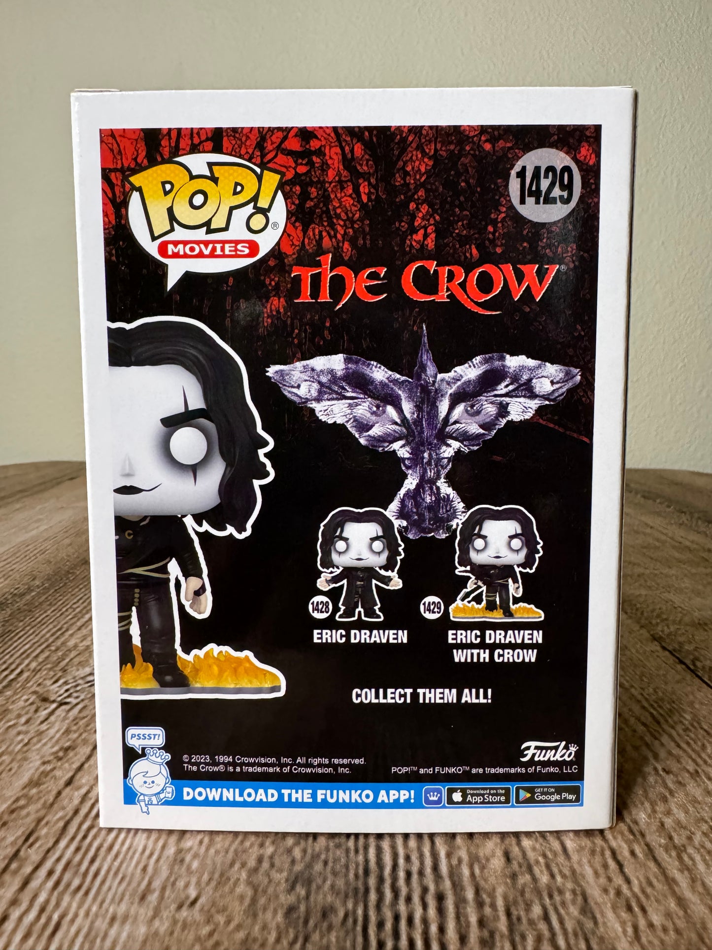 SOLD - Eric Draven (with Crow) Funko Pop